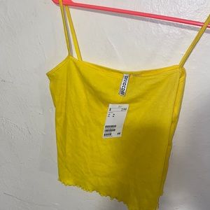 NWT H&M: Yellow Cropped Tank